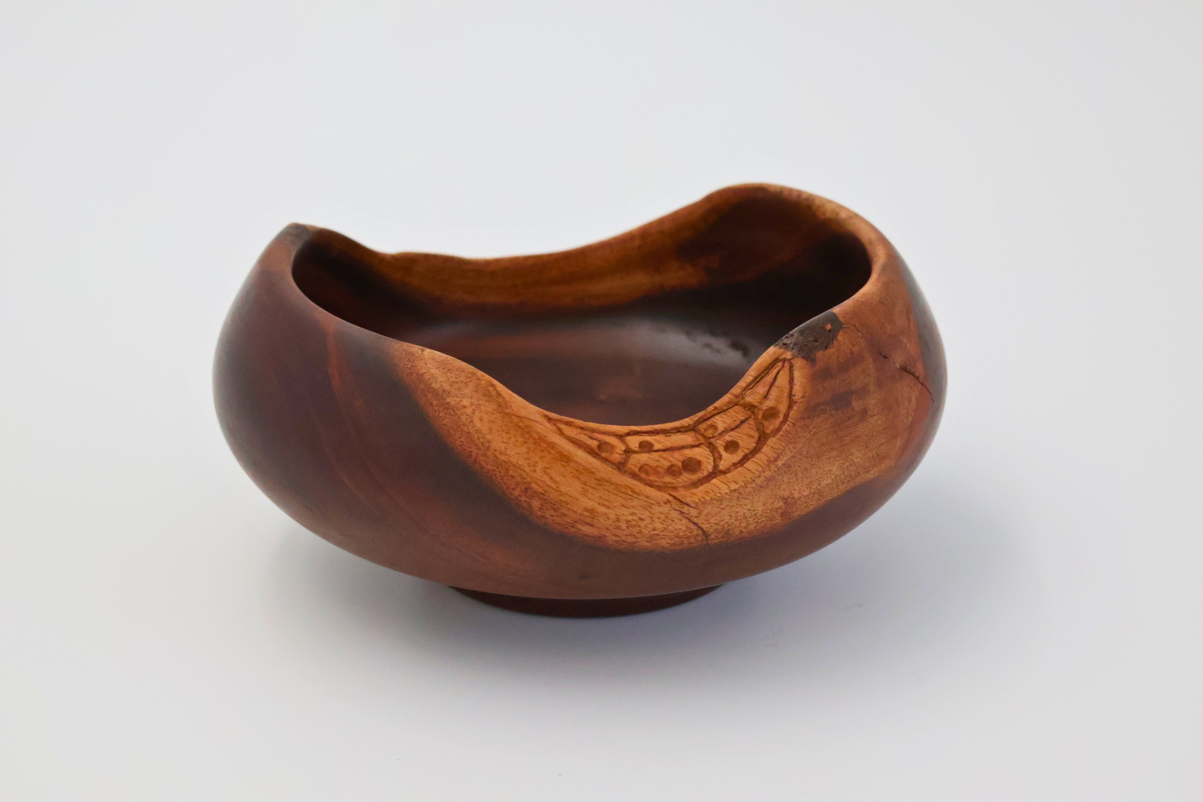 Milo Bowl with unique carved live edge