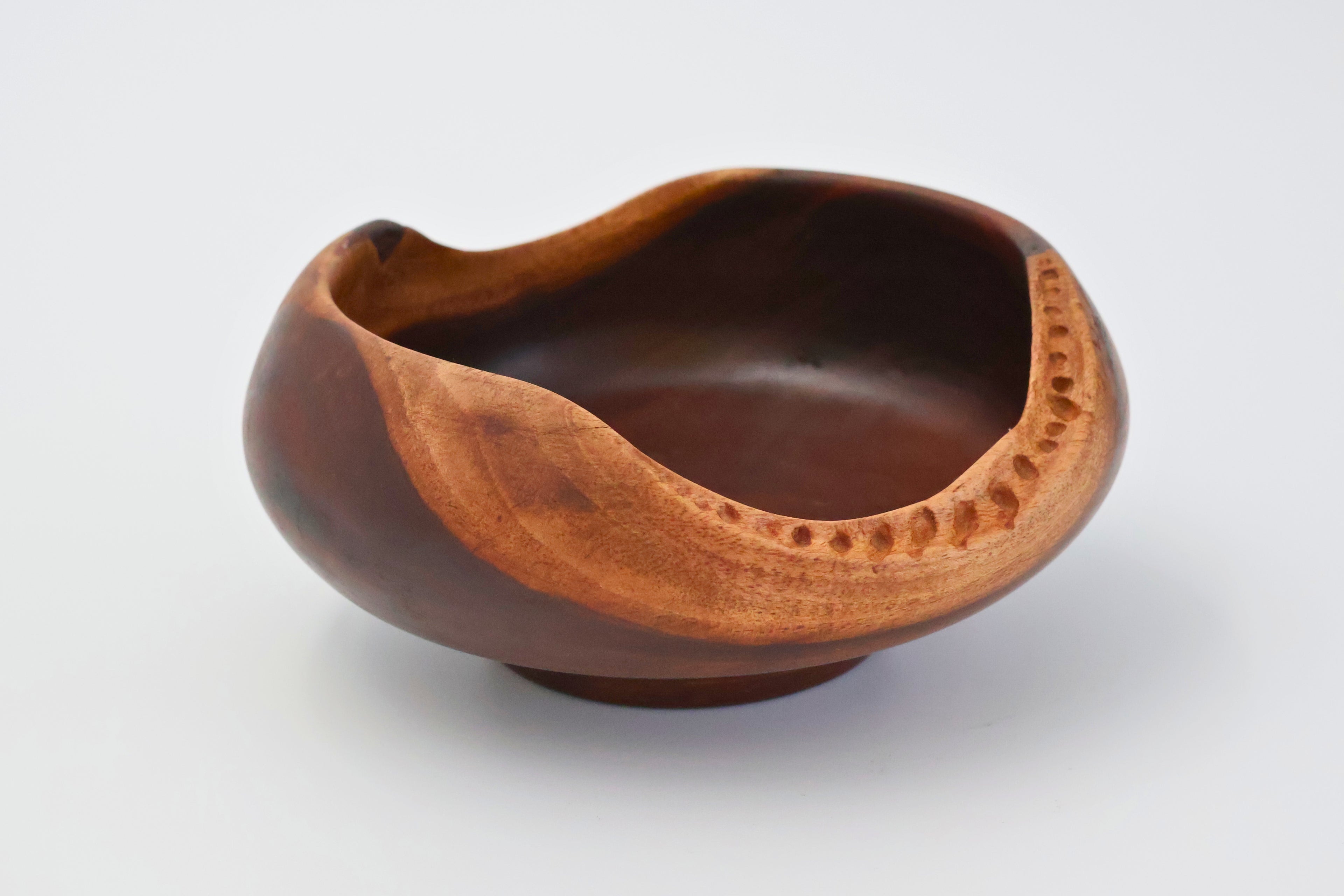 Milo Bowl with unique carved live edge